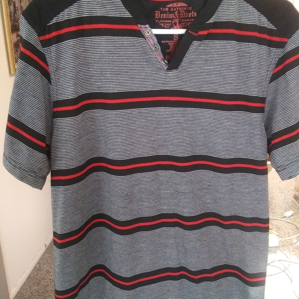 Denim and rivets tee